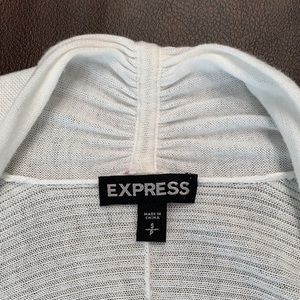 White Express cardigan with rubbing
